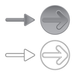 isolated object element and arrow logo vector image