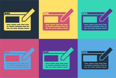 pop art ui or ux design icon isolated on color vector image