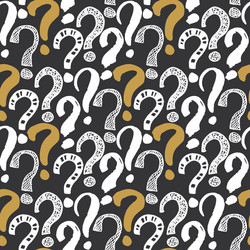 Questions marks seamless pattern hand drawn vector