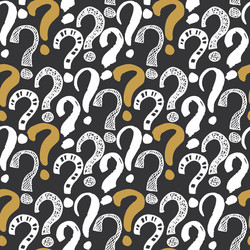 questions marks seamless pattern hand drawn vector