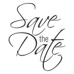 Save the date typography 2 vector