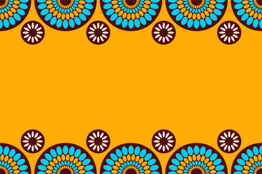 seamless horizontal border pattern with circles vector image