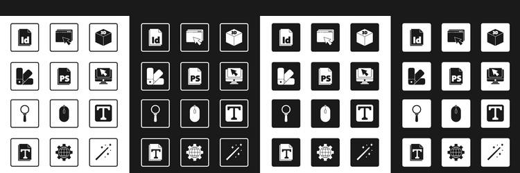 set isometric cube ps file document color vector image