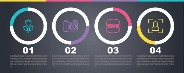 set line photo mode macro camera frame 16 vector image