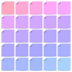 set of colorful flat labels with curled corners vector image