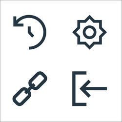 user interface line icons linear set quality vector image