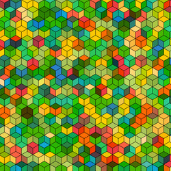 Abstract background with colorful hex polygons vector