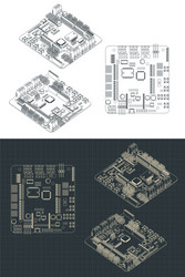 arduino romeo v2 blueprints vector image