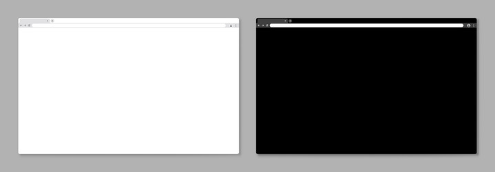 browser mockups blank website window for desktop vector image