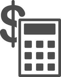 calculation icon from commerce set vector image