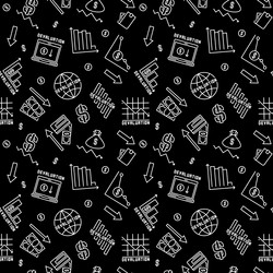 devaluation thin line minimal seamless pattern vector image