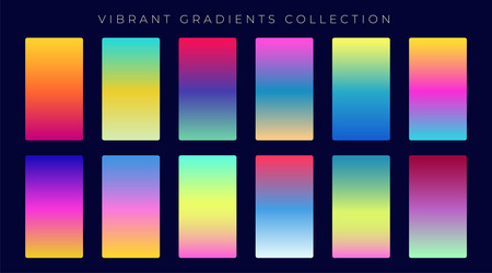 Gradient Color Swatches - Abstract Background Set vector
