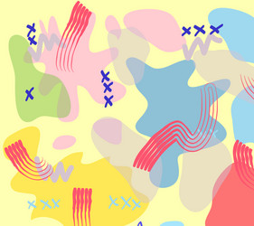 memphis style geometric pattern line elements vector image