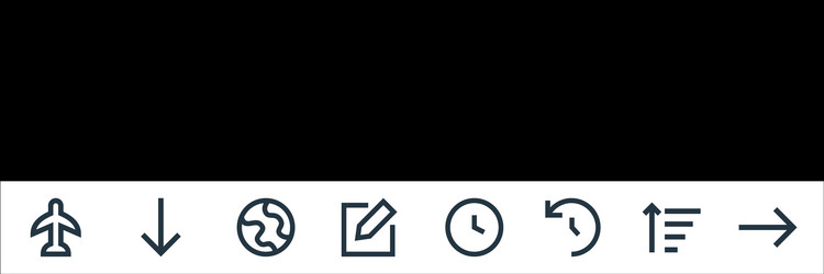 User interface line icons linear set quality vector