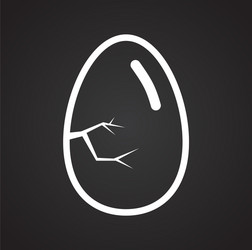 egg related icon on background for graphic and web vector image