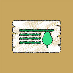 flat shading style icon paper from tree vector image