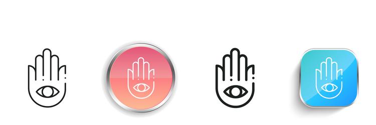 insight icon thin linear regular and button style vector image