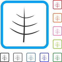 bare tree framed icon vector