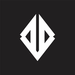dd logo monogram with sharp square design template vector image