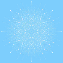 geometric abstract round form with connected line vector image