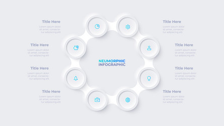 metaball with eight circles in the shape vector image