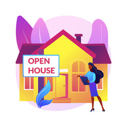 Open house abstract concept vector