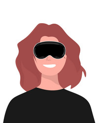 people using spatial computing devices vector image
