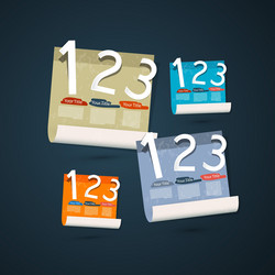 progress steps for tutorial infographics vector image