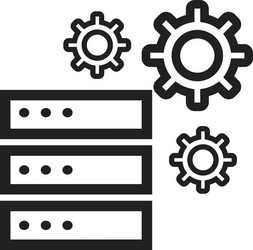 server connection settings vector image