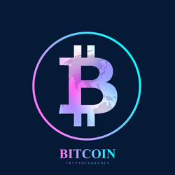bitcoin physical bit coin digital vector image