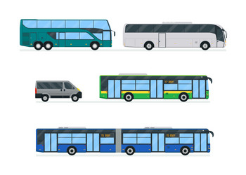 Modern Bus Collection Vector Image