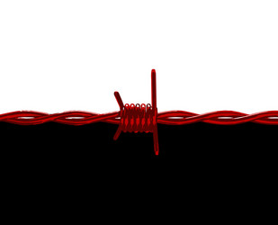 red barbed wire vector