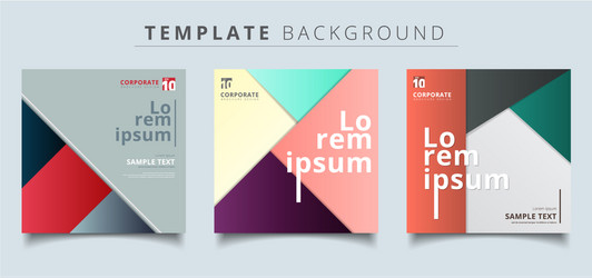 set of abstract geometric layout minimal style vector image