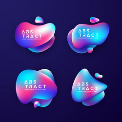 trendy liquid gradient design collection vector