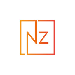 Creative initial letter nz square logo design – Royalty-Free Vector ...
