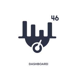 dashboard icon on white background simple element vector image