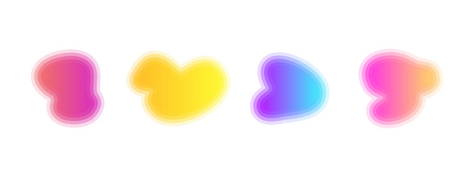 gradient liquid blob shapes vector image