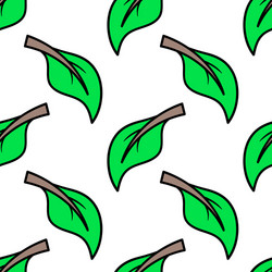 leaf seamless pattern textile print repeat vector image