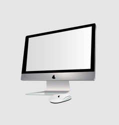 Modern Computer Monitor and Mouse vector image