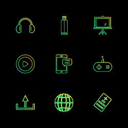 multimedia camera user interface folders vector image
