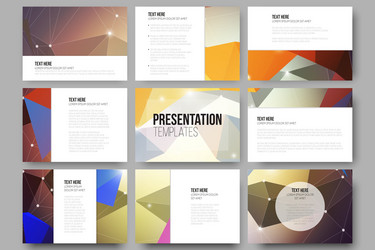 Presentation Templates - Geometric Slides vector image