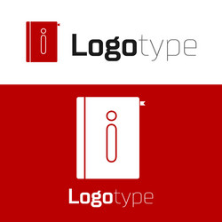 Red user manual icon isolated on white background vector