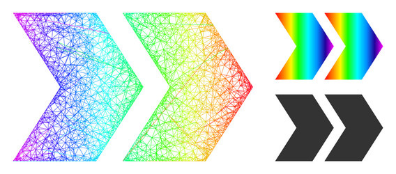 spectral network gradient shift right icon vector image