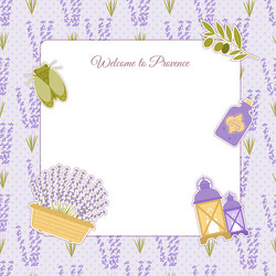 Template photo frames in the style of provence vector