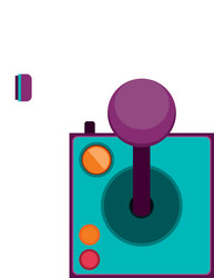 Joystick with buttons for games vector