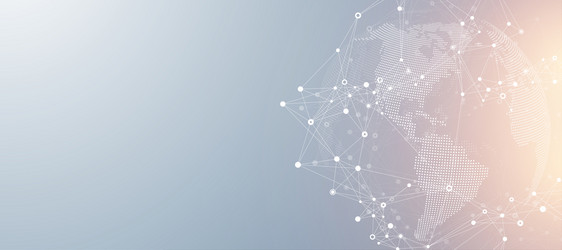 global network connection banner design template vector image