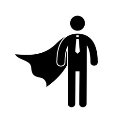 Superhero business pictogram man icon set vector