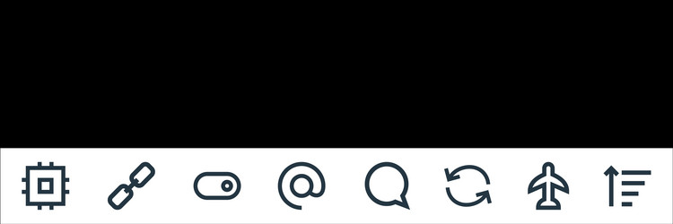 User interface line icons linear set quality vector