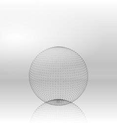abstract circle with mesh polygonal elements vector image