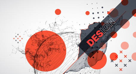 abstract image of a wireframe sphere vector image
